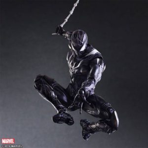Spiderman: SpiderMan Variant Play Arts Kai Action Figure (Limited Color) (Black Suit Themed)