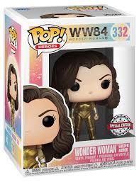 Wonder Woman WW84: Wonder Woman w/ Golden Armor (Metallic) Pop Figure (Special Edition)