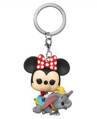 Key Chain: Disney 65th Anniversary - Minnie w/ Flying Dumbo Ride Pocket Pop