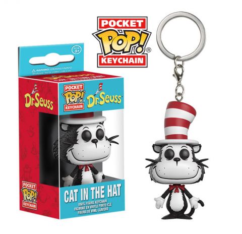 Key Chain: Dr. Seuss - Cat in the Hat Pocket Pop Vinyl