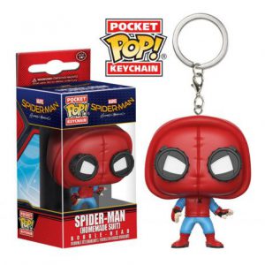 Key Chain: Spiderman Homecoming: Spiderman (Homemade Suit) Pocket Pop Vinyl