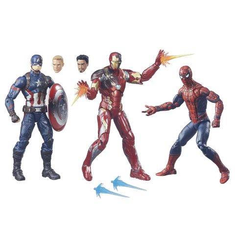 Captain America Civil War: Civil War 6'' Action Figures (3-Pack) (Captain America, Iron Man, Spider-Man)