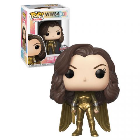 Wonder Woman WW84: Wonder Woman w/ Wings (No Helmet) (Metallic) Pop Figure (Special Edition)