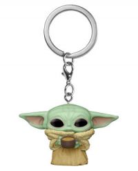 Key Chain: Star Wars The Mandalorian - The Child with Cup Pocket Pop